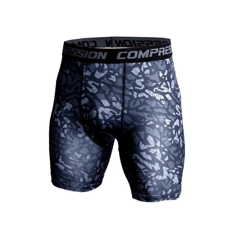 CamSolomon-Short de compression élastique imprimé 3D pour homme, vêtement moulant de musculation, de gym, de sport et de course