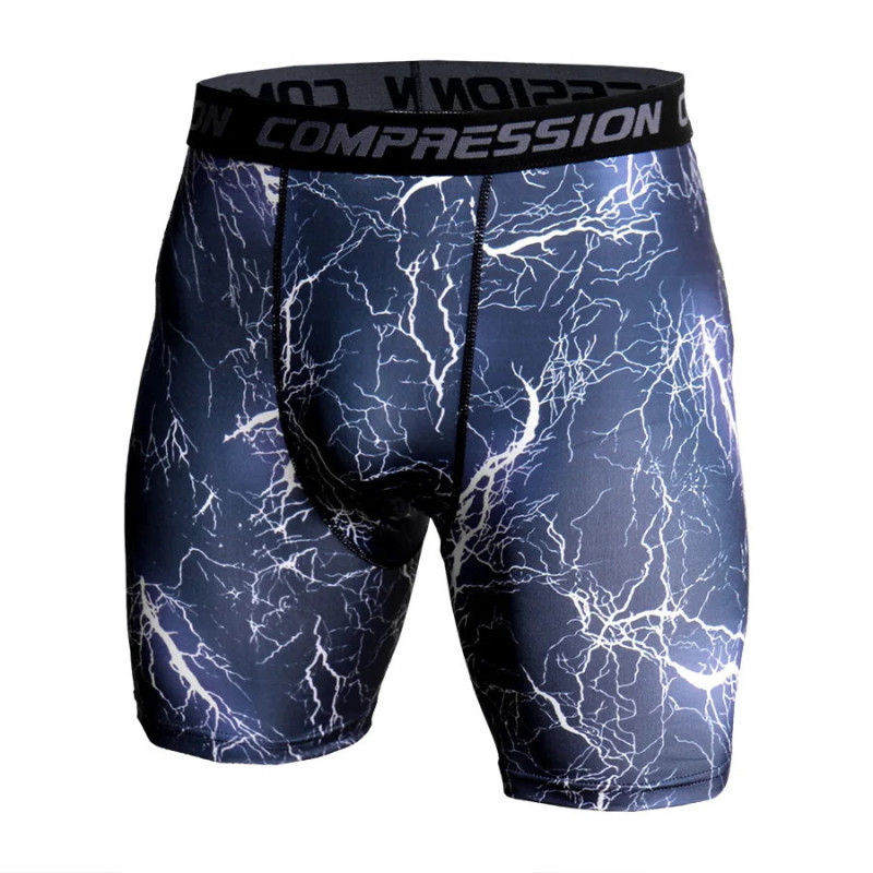 CamSolomon-Short de compression élastique imprimé 3D pour homme, vêtement moulant de musculation, de gym, de sport et de course