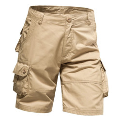 Short ample grande taille pour hommes, salopette multi-poches, en coton, confortable, Nickel, pantalon de plage, sport en plein 