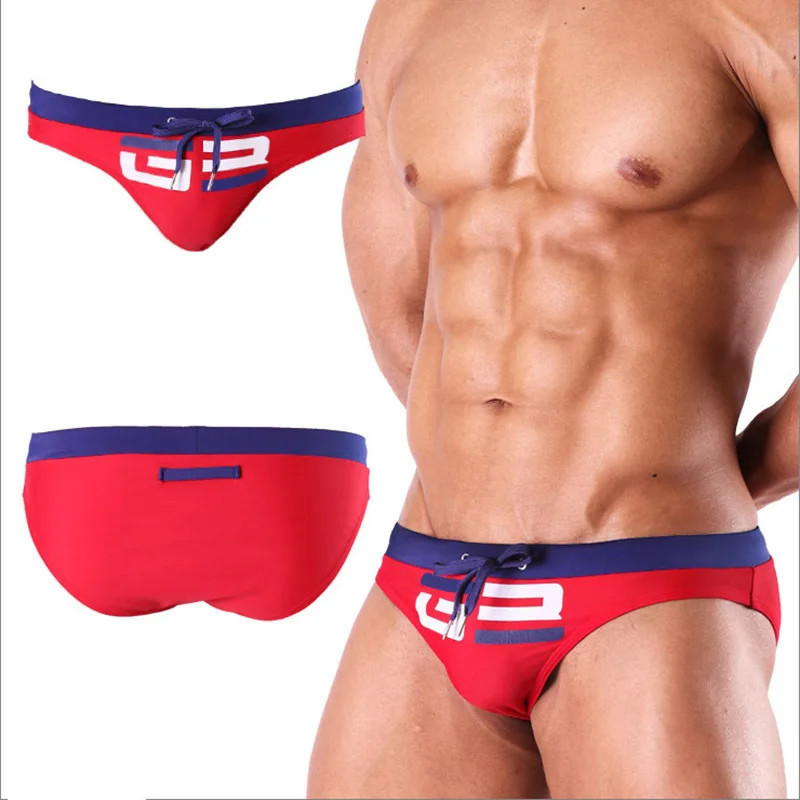 Maillot de bain taille basse pour hommes, sexy, push-up, short de plage, été, surf, bikini, imbibé