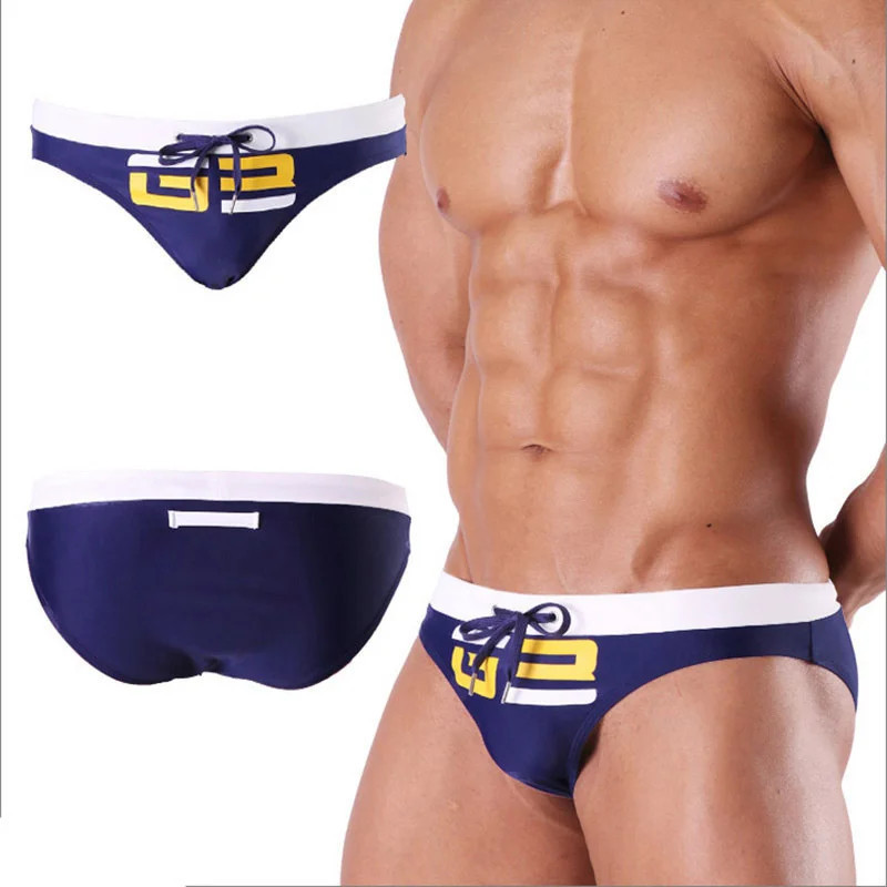 Maillot de bain taille basse pour hommes, sexy, push-up, short de plage, été, surf, bikini, imbibé