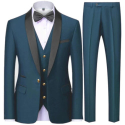 Costume de luxe pour hommes, smoking à coupe régulière, veste imbibée GroomTIME, pantalon blazers en émail FJPlus, vêtements de 