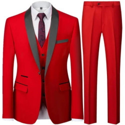 Costume de luxe pour hommes, smoking à coupe régulière, veste imbibée GroomTIME, pantalon blazers en émail FJPlus, vêtements de 