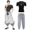 Ensemble de chemise de compression Anime Jujutsu Kaimmense Toji pour hommes, t-shirt à séchage rapide, pantalon de survêtement u