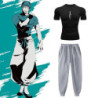 Ensemble de chemise de compression Anime Jujutsu Kaimmense Toji pour hommes, t-shirt à séchage rapide, pantalon de survêtement u