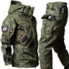 Uniforme de chasse camouflage épais pour hommes, DulSet à coque souple, coupe-vent, imperméable, chaud, trempée, multi-poches, h