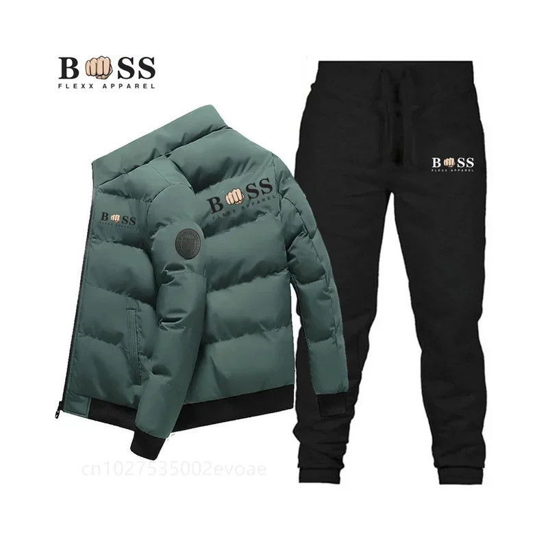 Veste et pantalon à glissière en polyester coupe-vent pour hommes, mode coréenne, BSS, FLEXX, APPAREL, chaud, haute qualité, hiv