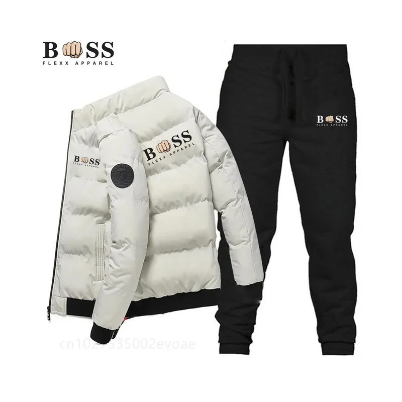 Veste et pantalon à glissière en polyester coupe-vent pour hommes, mode coréenne, BSS, FLEXX, APPAREL, chaud, haute qualité, hiv