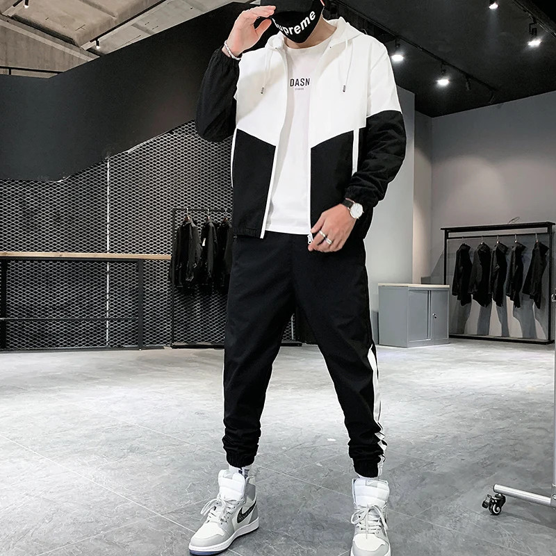 Veste et pantalon à capuche Sportedly pour hommes, survêtement décontracté, joggeurs, ensembles 2 pièces, Hip Hop, course à pied