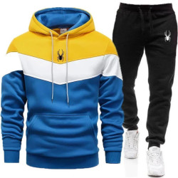 Sweats à capuche décontractés pour hommes, sweat-shirt trempé PVD, sweats à capuche tricolores, survêtement de sport, jogging, h