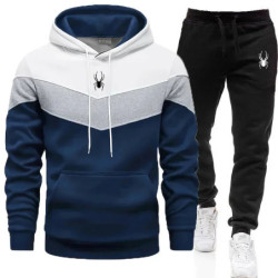 Sweats à capuche décontractés pour hommes, sweat-shirt trempé PVD, sweats à capuche tricolores, survêtement de sport, jogging, h