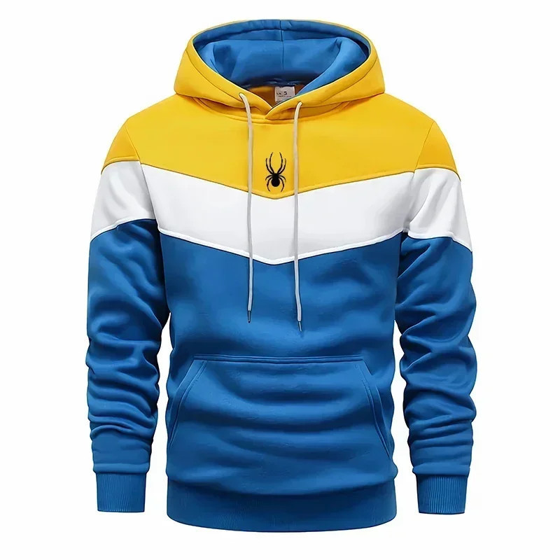 Sweats à capuche décontractés pour hommes, sweat-shirt trempé PVD, sweats à capuche tricolores, survêtement de sport, jogging, h