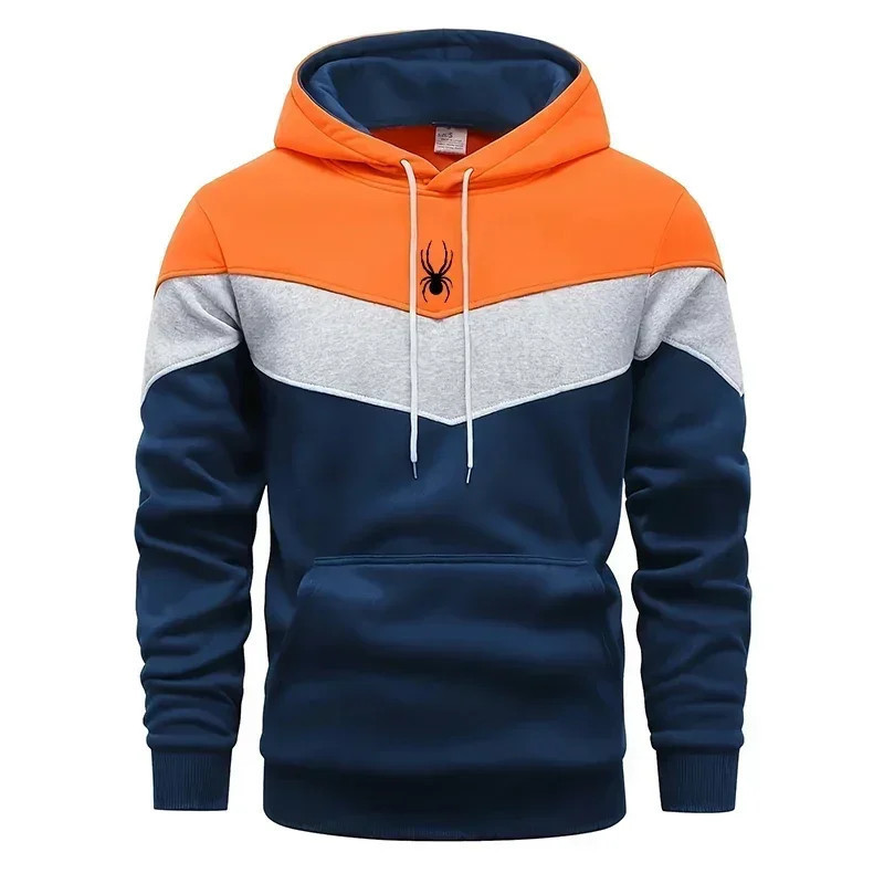 Sweats à capuche décontractés pour hommes, sweat-shirt trempé PVD, sweats à capuche tricolores, survêtement de sport, jogging, h