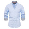 AIOPESON-Chemise Oxford à Manches sulfpour Homme, en Coton Mélangé, Boutonnée, Décontractée, pour Bureau Social, Nouvelle Collec