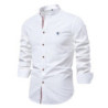 AIOPESON-Chemise à Manches sulfpour Homme, 100 Coton, Solide, Document, Marque de Haute Qualité, Printemps, Stand, Chemises Déc