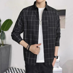 Chemise à manches longues à carreaux carillon pour hommes et femmes, veste décontractée polyvalente, style coréen, coupe adt, co