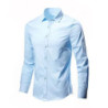 Chemise élastique à manches longues pour hommes, anti-rides, repassage gratuit, confortable, respirant, mince, affaires, mode, p