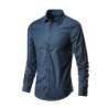 Chemise élastique à manches longues pour hommes, anti-rides, repassage gratuit, confortable, respirant, mince, affaires, mode, p