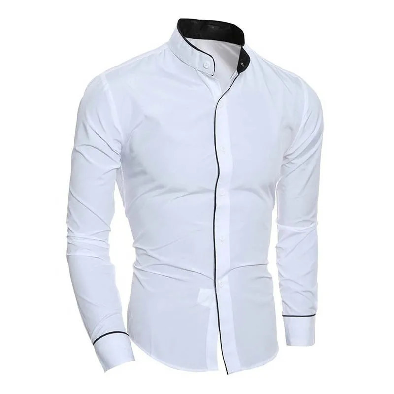 Chemise à manches longues coupe couvertes pour hommes, version coréenne décontractée simple, document solide, printemps, nouveau