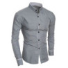 Chemise à manches longues coupe couvertes pour hommes, version coréenne décontractée simple, document solide, printemps, nouveau