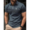 Polo de golf à manches courtes pour hommes d'affaires, polyester micro-élastique, streetwear décontracté extérieur, impression 3