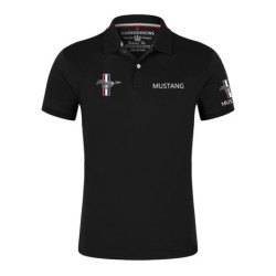 Polo d'été avec logo Mustang pour homme, t-shirt décontracté, manches courtes, classique, unisexe, extérieur, personnalisé, docu