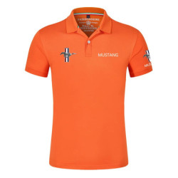 Polo d'été avec logo Mustang pour homme, t-shirt décontracté, manches courtes, classique, unisexe, extérieur, personnalisé, docu