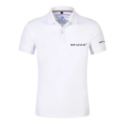 Polo SpaceX Space X pour hommes, logo imprimé, mode, solide, document, col à revers, haute qualité, confortable, respirant, été,