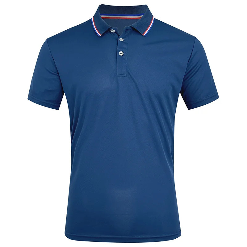 Polo d’affaires de bureau pour hommes d’été printemps pure solide décontractée chemise de golf à manches courtes 2024 chemise un