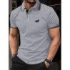 Polo classique à manches courtes pour hommes, T-shirt d'été, Haut décontracté, Revers boutonné, Super Large S-3XL Polo décontrac