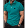 Polo classique à manches courtes pour hommes, T-shirt d'été, Haut décontracté, Revers boutonné, Super Large S-3XL Polo décontrac