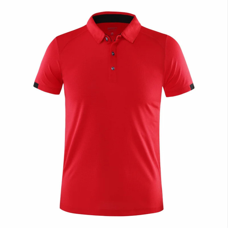 Polo de sport décontracté à manches courtes pour homme, chemise à revers à séchage rapide, chemise de cyclisme trempée, fitness