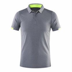 Polo de sport décontracté à manches courtes pour homme, chemise à revers à séchage rapide, chemise de cyclisme trempée, fitness