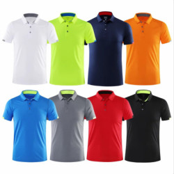 Polo de sport décontracté à manches courtes pour homme, chemise à revers à séchage rapide, chemise de cyclisme trempée, fitness