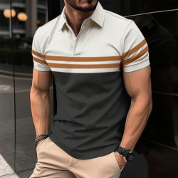 Polo Décontracté Respirant à Revers pour Homme, Nouvelle Collection Printemps Été