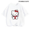 T-shirt Hello Kitty pour enfants, vêtements pour filles, t-shirt à manches courtes, streetwear, pull pour bébé garçon, ensembles