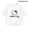 T-shirt Hello Kitty pour enfants, vêtements pour filles, t-shirt à manches courtes, streetwear, pull pour bébé garçon, ensembles