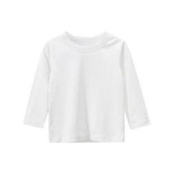 T-shirt à manches longues en coton pour enfants, vêtements de loisirs pour garçons et filles, manteau de base monochrome, vêteme