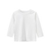 T-shirt à manches longues en coton pour enfants, vêtements de loisirs pour garçons et filles, manteau de base monochrome, vêteme