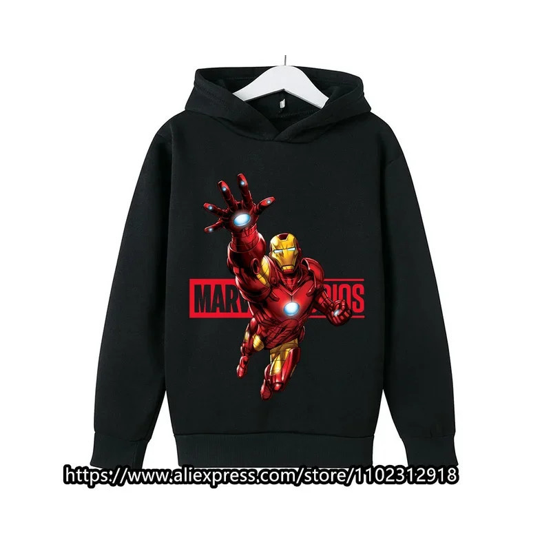 Sweats à capuche Marvel The Avengers pour enfants, sweat-shirt à manches longues pour garçons et filles, vêtements décontractés 