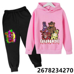 Ensemble pull à capuche dessin animé Five Nights At Freddile pour enfants, sweat à capuche FNAF Anime, manches longues, vêtement