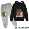 Ensemble pull à capuche dessin animé Five Nights At Freddile pour enfants, sweat à capuche FNAF Anime, manches longues, vêtement