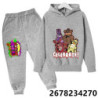 Ensemble pull à capuche dessin animé Five Nights At Freddile pour enfants, sweat à capuche FNAF Anime, manches longues, vêtement