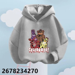 Ensemble pull à capuche dessin animé Five Nights At Freddile pour enfants, sweat à capuche FNAF Anime, manches longues, vêtement