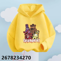 Ensemble pull à capuche dessin animé Five Nights At Freddile pour enfants, sweat à capuche FNAF Anime, manches longues, vêtement