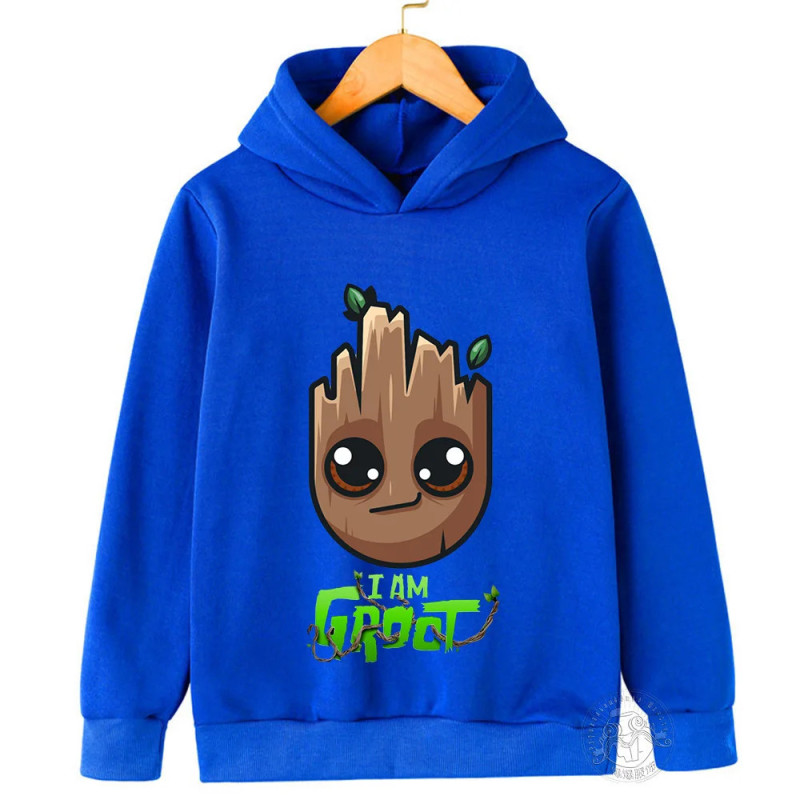 Sweat à capuche Kawaii Groot pour enfants, sweat-shirt de sport chaud, vêtements pour enfants, vêtements à la mode pour bébés ga