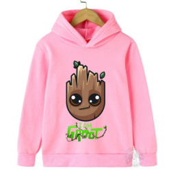 Sweat à capuche Kawaii Groot pour enfants, sweat-shirt de sport chaud, vêtements pour enfants, vêtements à la mode pour bébés ga