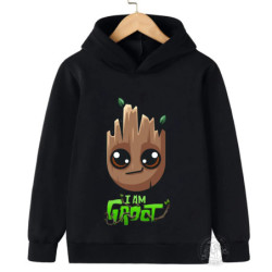 Sweat à capuche Kawaii Groot pour enfants, sweat-shirt de sport chaud, vêtements pour enfants, vêtements à la mode pour bébés ga