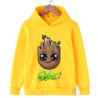 Sweat à capuche Kawaii Groot pour enfants, sweat-shirt de sport chaud, vêtements pour enfants, vêtements à la mode pour bébés ga