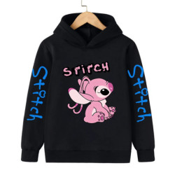 Sweat à capuche Anime Stitch pour enfants, vêtements de dessin animé pour enfants, sweat-shirt Manga, haut décontracté pour bébé